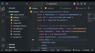 Node.js Remarkable Tutorial to Parse & Render Markdown to HTML &  PDF Using html-pdf-node Library