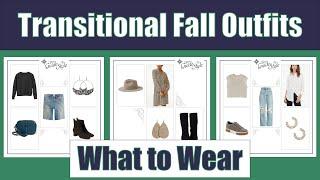 Transitional Fall 2021 Outfits / What To Wear From Summer To Fall / Outfit Ideas For Fall Transition