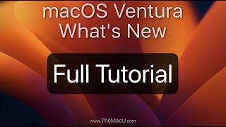 What's New in macOS Ventura Tutorial.