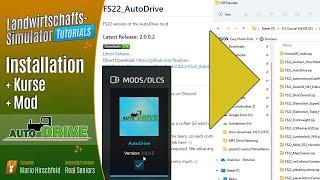 LS22 Tutorials:  Auto Drive - Installation, Kurse einbinden - Grundlagen für Anfänger
