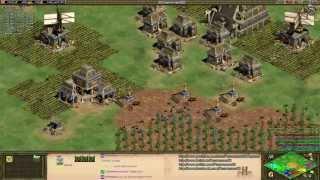 Aoe2 HD: 6v2 Insanely Difficult Custom AI (Match 6) (Gold Rush) (Part 1/2)