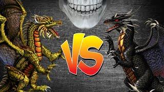 Heroes of Might and Magic III. Golden dragon VS Black dragon