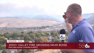 Valley Fire inches closer to homes in Boise foothills