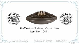 Black Sheffield Wall Mount Corner Sink | Renovator's Supply