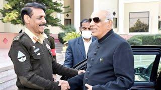 Gen Asif GHAFOOR met with Gen kiyani at NDU Islamabad #MILITARYGRACE#asifghafoor #exdgispr#genkiyani