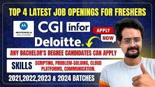 4 Latest Job Openings for Freshers | CGI, Infor, Deloitte, Motorola Hiring now |@Frontlinesmedia