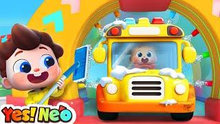 Car Wash Song | Wheels On The Bus | Animal Version | Nursery Rhymes & Kids Songs | Yes! Neo