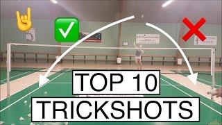 TOP 10 BADMINTON TRICK SHOTS - bulutangkis 