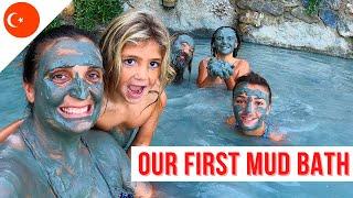 Our first family MUD BATH in DALYAN, TURKEY