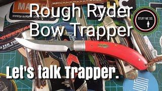 Rough Ryder Red Micarta Large Bow Trapper Folding Knife RR2455