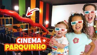 BELLA E LUCCA SE DIVERTEM EM UM CINEMA COM PARQUINHO