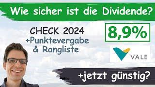 Vale Aktienanalyse 2024: Wie sicher ist die Dividende? (+günstig bewertet?)