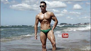 Teen Fitness Model Bodybuilding Beach Posing Speedo Photo shoot Morgan Styrke Studio #aesthetic