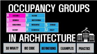 IBC Ch. 3 Occupancy (1/3)...