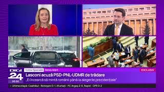 Președinta USR, Elena Lasconi, în direct la Digi24