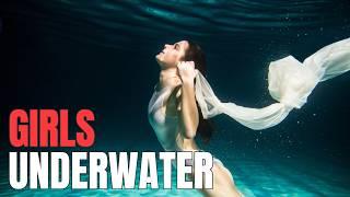 Woman in bikini swimming like in a beautiful dream - Stunning Underwater Video! 4K Sports Film