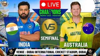  IND vs AUS LIVE | Champions Trophy 2025 Semi-Final  | India vs Australia | Live Score & Commentary