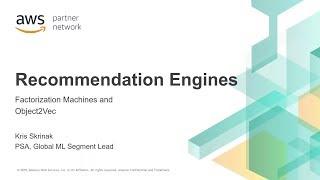 AWS Partner Webinar: Object2Vec on Amazon SageMaker