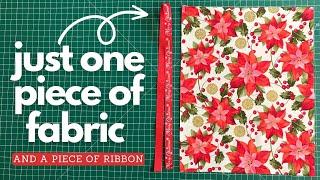 10 Minute Christmas Fabric Gift Bag Tutorial