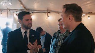 Elon Musk talks to JD Vance in Butler PA