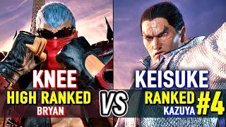 T8  KNEE (Bryan) vs KEISUKE (#4 Ranked Kazuya)  Tekken 8 High Level Gameplay