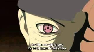 Sasuke Uchiha burns Obito Uchiha by Amaterasu