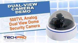DUAL-VIEW CAMERA DEMO - 500TVL Analog Multiview  Dome Security Camera
