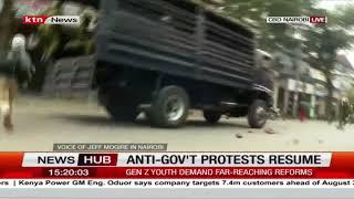 Nairobi Protest: Police Officer's Attempt to Catch Protestor Ends in Fumble