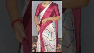 How to wear silky saree Draping tutorial easy tips for wear saree step by step for beginners