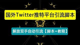 【引流必备】国外Twitter推特平台引流脚本，解放双手自动引流【脚本+教程】