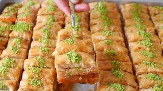 Dünyanın En Kolay Mucize Baklavasını Yaptım Sadece 4 Beze ile Kat Kat Oluyor / Baklava Tarifi