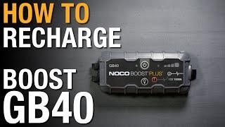 How to recharge your NOCO Boost GB40