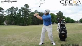 Racket / Swing Guide Drill for proper lag and release - by Grexa Golf Instruction