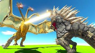 Space GODZILLA Fights King Ghidorah - Animal Revolt Battle Simulator