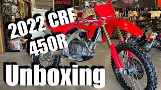 Unboxing 2022 Honda CRF 450 R / First Start Up / MAX’S MOTO SHOP