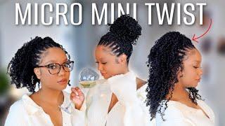 *NEW*Amazon Micro Mini Twist On My Natural 4b 4C Hair  $30 Easy Protective Style under 2 Hours!