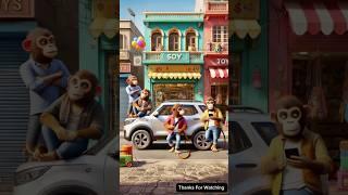  “Monkeys Took a Car and Went FULL GTA! ” #monkey #police #shorts