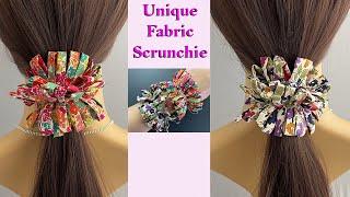 How to Make Flower Scrunchies out of Fabric Tube | How to make a Scrunchy | Scrunchies de flores