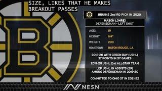 NESN Broadcast Crew Breaks Down Bruins' Second-Round Pick Mason Lohrei