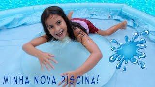 MARIA CLARA BRINCANDO NA NOVA PISCINA DE PLÁSTICO