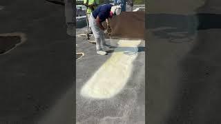 Spray Foam Recoat Installation #roofing #sprayfoam #shorts #construction