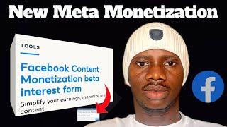 How to Apply for The New Meta Monetization Beta program 2024