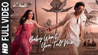 Saaho : Baby Won't You Tell Me Full Video | Prabhas, Shraddha K | Shweta M, Siddharth M, Shankar M