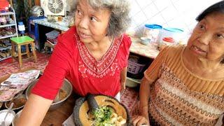 EATING AT GRANDMA'S HOUSE (Sad! WATCH TO END) Gado Gado Indonesian Peanut Salad! Jakarta 