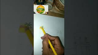 circle scenery colour pencil drawing for beginners#short#shortfeet#art