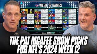 The Pat McAfee Show Picks & Predicts Every Game For NFL's 2024 Week 12 Weekend