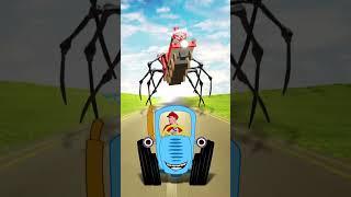 SIREN HEAD RED TRACTOR VS BLUE TRACTOR MARIO- СИРЕНОГОЛОВЫЙ СИНИЙ ТРАКТОР #shorts HORROR STORIES