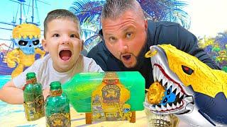 TREASURE X SUNKEN GOLD SURPRISE TOYS! PIRATE TREASURE HUNT w/ Caleb Pretend Play!