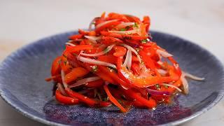 Awesome Korean-style PEPPER! A very tasty and juicy appetizer made from bell peppers