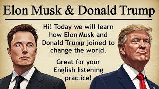 Elon Musk and Donald Trump ||  Learn English With Story Level 3 || Graded Reader